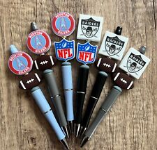 Football pens NFL throwback logos. Raiders & Oilers. Gift.basket filler.collect picture