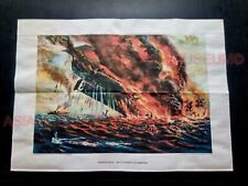 1943 WW2 USA SUBMARINE SINK JAPANESE AIRCRAFT CARRIER ART PROPAGANDA POSTER 565 picture