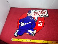 10 x 10 in BUY PEPSI-COLA TODAY POLICE MAN ADV. SIGN HEAVY DIE CUT METAL #Z 213 picture