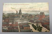 Antique 1909 Souvenir Postcard Bird's Eye View of Detroit from Majestic Building picture