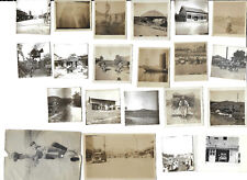 21 VTG WWII 1940s PHOTOS/SNAPSHOTS KOREA MAIN ST KAESONG/BLACKSMITH/BIKE STORE picture