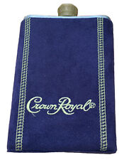VINTAGE Crown Royal Flask 8 Oz Stainless Steel (EMPTY) Purple Velevet Cover EUC picture