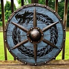 Authentic Viking Ouroboros Battleworn Shield | Wooden Cosplay Shield | Medieval picture