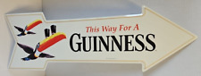 This Way For A Guinness Large Metal Arrow Beer Sign 8.5” x 26.5” Garage Bar picture