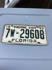 Vintage 1959 Florida License Plate picture