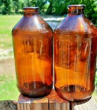 Vintage Amber Brown Glass Bottle Apothecary Medical Bottles No Cork 6