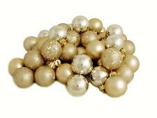 24ct Champagne Gold Shatterproof 4-Finish Christmas Ball Ornaments 2.5
