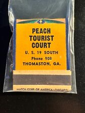 MATCHBOOK - PEACH TOURIST COURT - THOMASTON, GA - UNSTRUCK picture