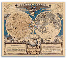 1969 Myths, Maps & Men - NASA Moon Program Tribute Map - 24x28 picture
