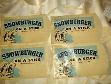 Vintage Snowburger On A Stick ice cream popsicle (4) Bag Lot  picture