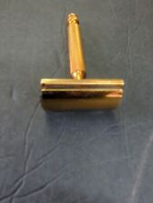 Vintage 1950s Gold Plated Gillette Tech Safety Razor USA picture