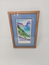 Framed Vintage Glacier National Park Print picture
