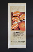 1959 Print Ad Sunkist Oranges Get All Vitamin C You Need Cut Up Juicy Orange picture