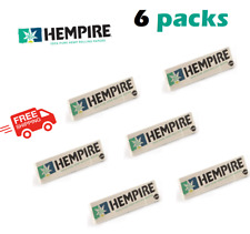 6X Hempire 100% pure hemp Rolling papers King Size 6 Pack 33 leaves each pack picture