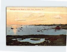 Postcard Moonlight on the Harbor at Fields Point Providence Rhode Island USA picture