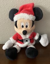 Disney Store Santa Claus Mickey Mouse  Plush Stuffed Animal Christmas Pre Owned picture