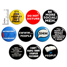 Funny Introvert Fridge Magnets Introvert Humor Sarcastic 10 Pack 1 Inch 10MP2-1 picture