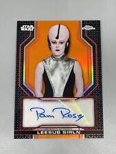 Pam Rose 2021 Chrome Star Wars Legacy /25 Orange Refractor Auto As Leesub Sirln picture