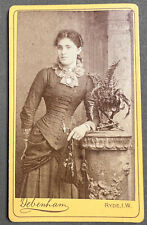 ✨Antique Victorian CDV Beautiful Young Woman Jewelry Fashion Corset London ✨ picture