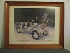 1971 NASA APOLLO 15 LUNAR ROVING VEHICLE FRAMED BOEING/MSFC PRINT (T SPENCER) picture