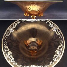 Silver City EAPG Art Deco Sterling Silver Overlay Centerpiece Serving Bowl picture