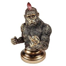 Angry Gorilla Sculpture Medieval Animal Statues Resin Decorations Desktop Hom... picture
