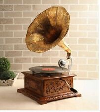 Antique  Style Gramophone, Fully Functional Working Phonograph record Replica picture