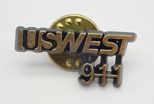 US West 911 Gold Tone Vintage Lapel Pin picture