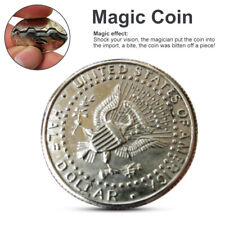 Bite Out Coin Magic Trick Close-Up Magic Illusion Restored Half Dollar  picture