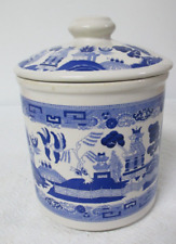 Vintage Blue Willlow Johnson Bros Canister picture