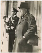 12 May 1942 press photo of Churchill addressing the Parliamentary Home Guard picture