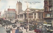 Fifth Avenue and 42nd Street, Manhattan, New York City, Early Postcard, Unused picture