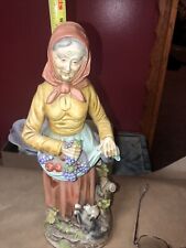 porcelain Poor Old Lady Statue  picture