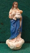 OUR LADY OF REMÉDIOS (REMEDIES) - BREASTFEEDING Vtg SMALL 90mm PORCELAIN STATUE picture