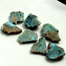 7 Pcs Natural Dominican Larimar Raw Crystal Slice Druzy Healing Mineral Specimen picture
