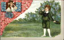 Valentine Partial Installment Heart House Children Romance c1910s Postcard #1 picture