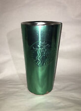 Starbucks High Shine Green Stainless Steel Cold Cup 16 Oz. 2015. No Lid. picture