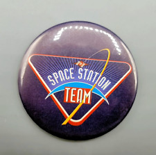Vintage Space Station Team Collectible Pinback Button picture
