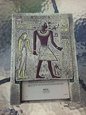 Vtg Bristol Pharmaceutical Egyptian Hieroglyph Promo Desk Pen Paper Holder 1979 picture
