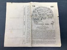 Rare 1869 Phrenological Phrenology Journal Suscription Order Form Mailer picture