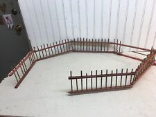 Vtg Christmas Wood Circus Animal Fence Putz  Display   6 Sections 11in x 4in picture