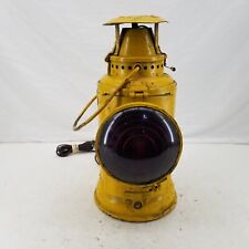 Adlake Chicago Non Sweating Antique Railroad Lamp Yellow Lantern Single Lens PRR picture