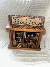 Old Western Coin Bank, Vintage Coin Bank, Handmade Coin Bank picture