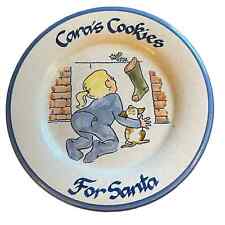 Louisville Stoneware Vintage Plate Coolies For Santa Girl Dog Fire Place 9