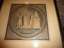 Original 1801 George Washington Mourning Memorial Engraving Sacred Memory RARE picture