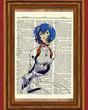 Ayanami Rei Evangelion Dictionary Art Print Poster Picture Manga Girl Anime Book picture
