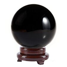 Amlong Crystal Meditation Divination Sphere Crystal Ball with Wood Stand picture
