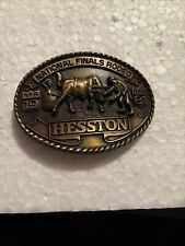 Vintage 1981 Hesston National Finals Rodeo Belt Buckle. 7th Edition Collectors  picture