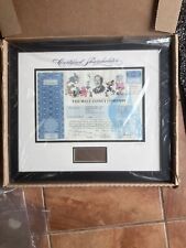 2010 Walt DISNEY Co. Stock Certificate Framed And Matted - 1 One SHARE with COA picture
