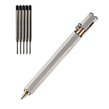 EDC Stainless Steel + Brass Bolt Action Tactical Signature Pocket Ballpoint Pen picture